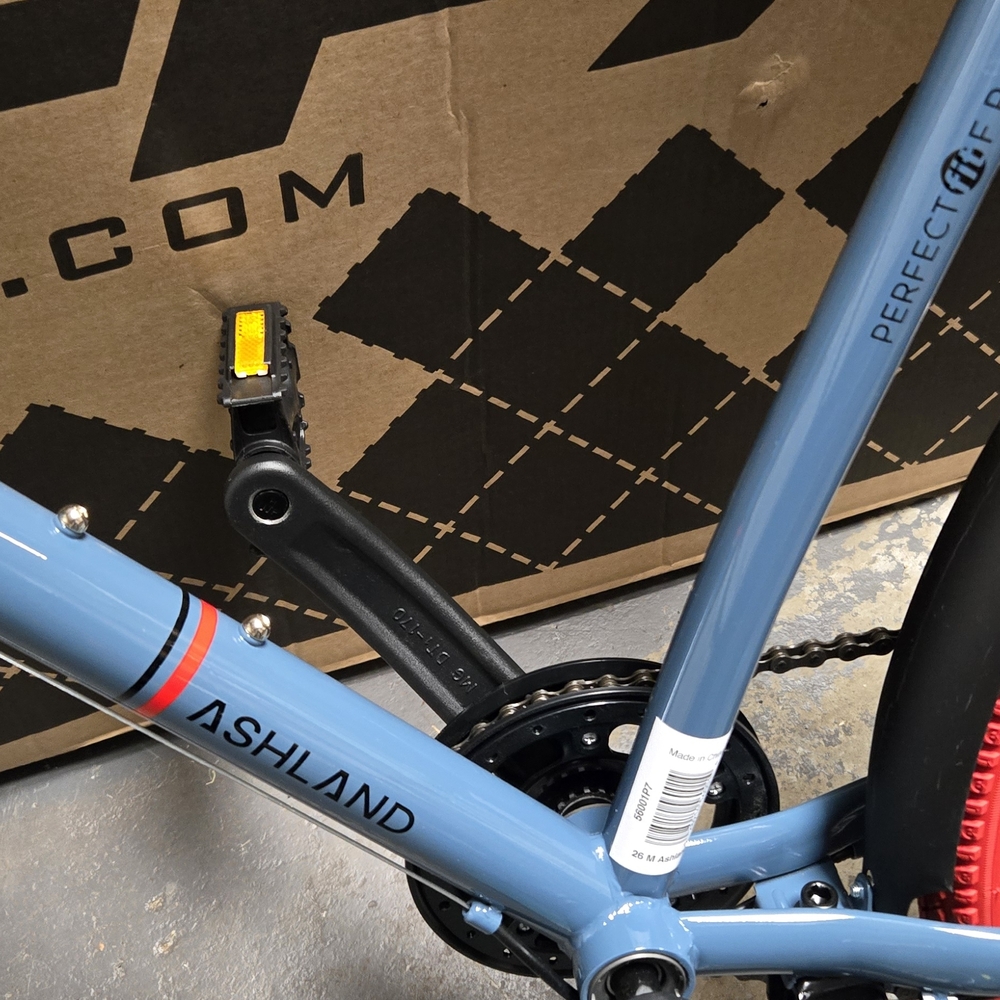 Blue and Red Bicycle with Rear Rack - Picture 6 of 6